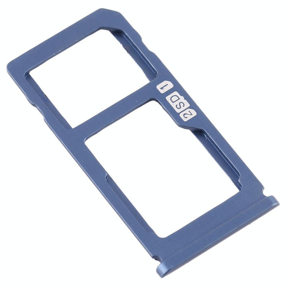 SIM Card Tray + SIM Card Tray / Micro SD Card Tray for Nokia 8 / N8 TA-1012 TA-1004 TA-1052 (Blue)