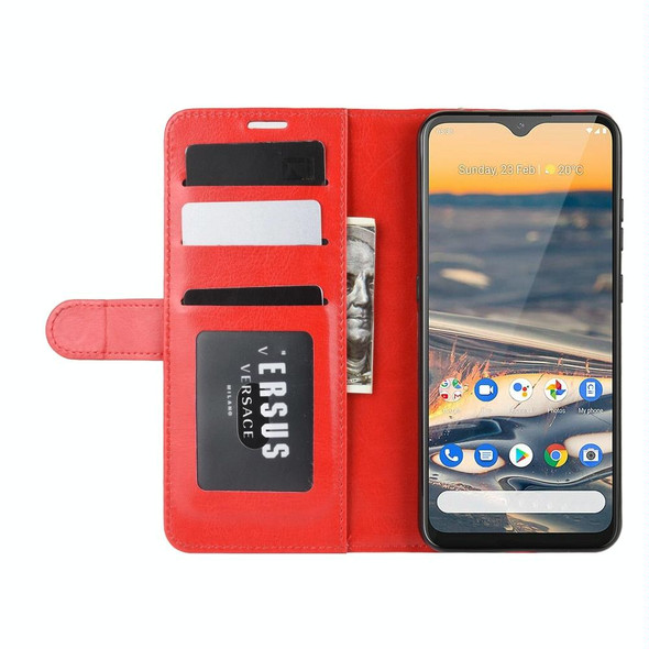 Nokia 5.3 R64 Texture Single Horizontal Flip Protective Case with Holder & Card Slots & Wallet& Photo Frame(Red)