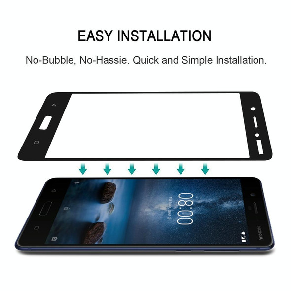 25 PCS Full Glue Full Cover Screen Protector Tempered Glass film for Nokia 1 Plus