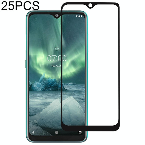 25 PCS - Nokia 7.2 Full Cover ScreenProtector Tempered Glass Film