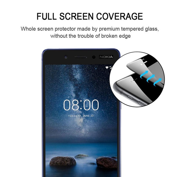 25 PCS Full Glue Full Cover Screen Protector Tempered Glass film for Nokia 5.1