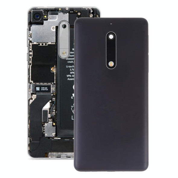 Battery Back Cover with Camera Lens & Side Keys for Nokia 5(Black)