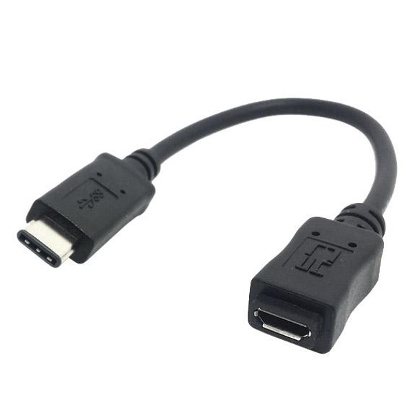 CY-201 USB 3.1 Type-C Male Connector to Micro USB 2.0 Female Cable - Nokia N1, Cable Length:  20cm(Black)