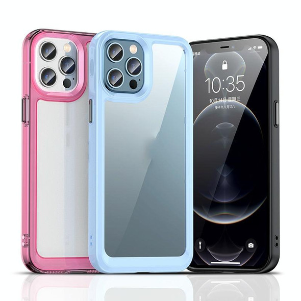 Colorful Series Acrylic + TPU Phone Case - iPhone 13 Pro(Blue)