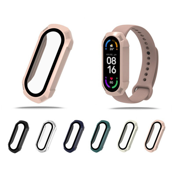 Xiaomi Mi Band 6 / 5 / 4 / 3 PC + Tempered Glass Watch Case(Transparent)