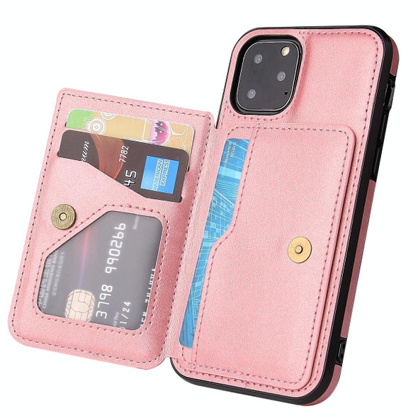 Calf Texture Magnetic Case - iPhone 11 Pro Max(Rose Gold)