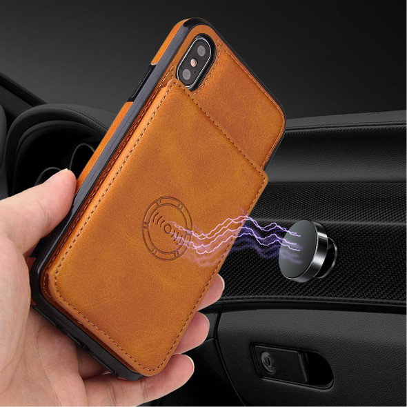 Calf Texture Magnetic Case - iPhone XS Max(Brown)