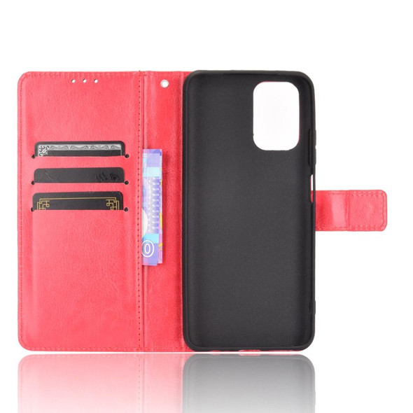 Xiaomi Redmi Note 10 4G / Note 10S Retro Crazy Horse Texture Horizontal Flip Leather Case with Holder & Card Slots & Photo Frame(Red)