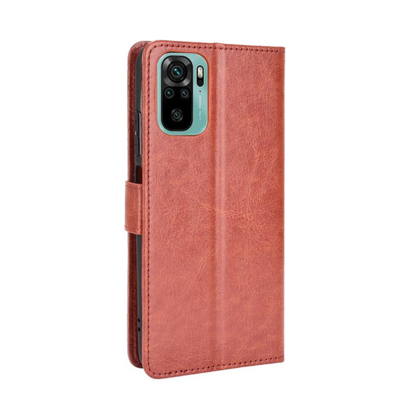 Xiaomi Redmi Note 10 4G / Note 10S Retro Crazy Horse Texture Horizontal Flip Leather Case with Holder & Card Slots & Photo Frame(Brown)