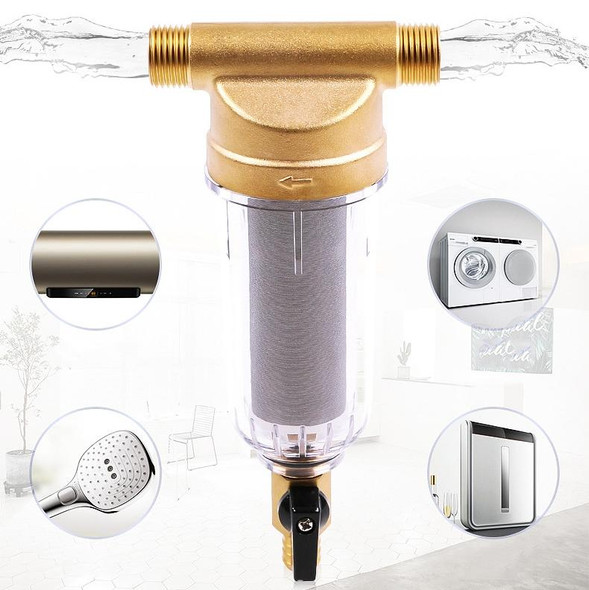 Home Kitchen Tap Water Backwash Copper Pre-Filter Whole House Water Purifier Filter