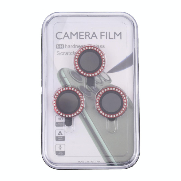 9H Point Drill Camera Lens Protector Circle - iPhone 13 Pro Max / 13 Pro(Red)