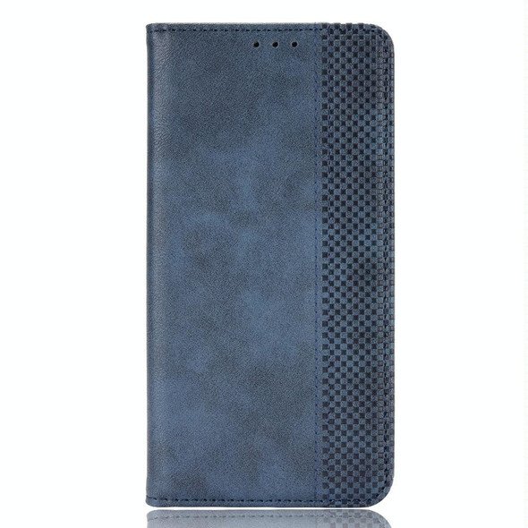 Infinix Hot 11s Magnetic Buckle Retro Texture Leather Case(Blue)