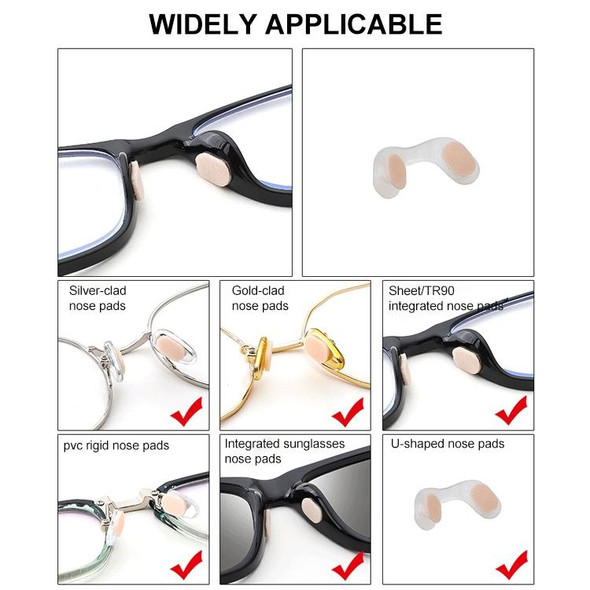 20 PCS Glasses Nose Strip Soft EVA Sponge Nose Mat Comfortable No Pressure Mark Does Not Remove Makeup Anti-Height Eye Frame Nose(Skin Color 1.5mm)