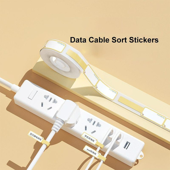 25 x 78mm  90 Sheets Thermal Label Data Cable Sort Stickers - NiiMbot D101 / D11(White)