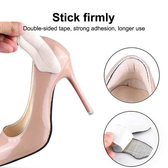 5 Pairs 062 High-heeled Shoes Sponge Soft Anti-abrasion Anti-slip Heel Protective Sticker(Apricot)