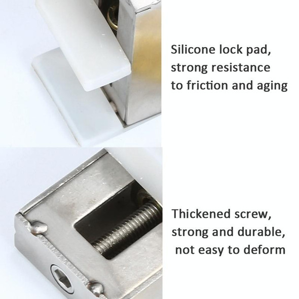 2 PCS Aluminum Screen Window Door Lock Child Protection Safety Lock Anti-theft Stopper(One-word Key)
