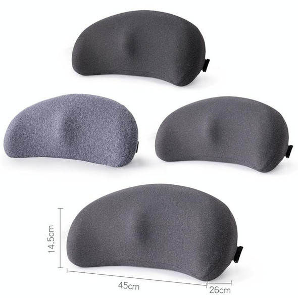 Memory Foam Car Lumbar Cushion Driving Seat Cushion(Dark Gray)