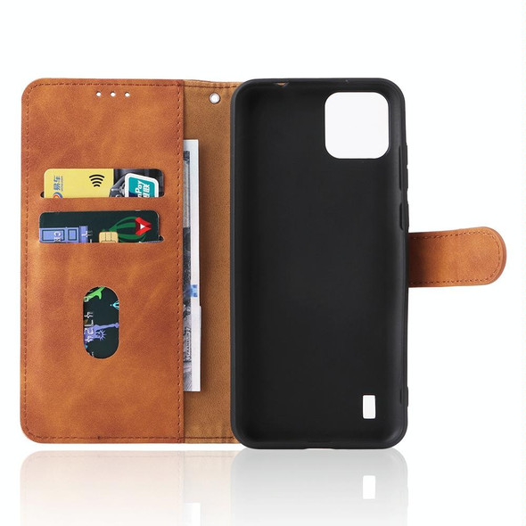 Blackview A55 Skin Feel Magnetic Buckle Leatherette Phone Case(Brown)
