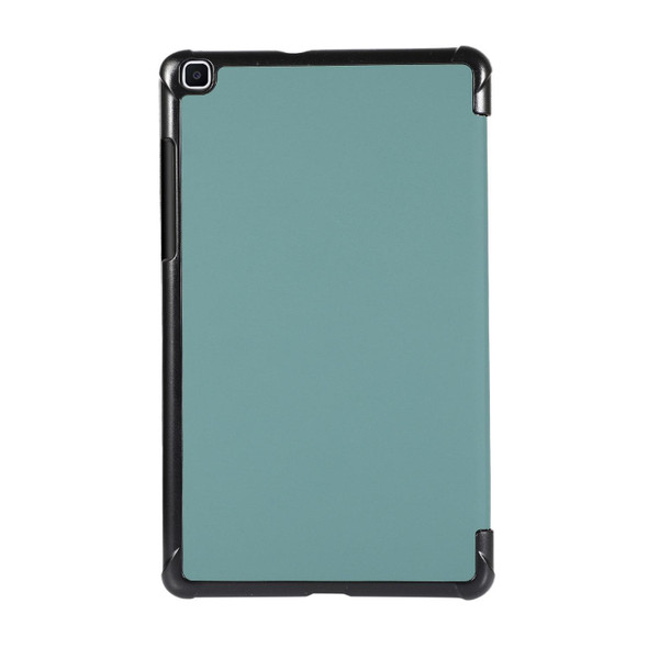 3-folding Skin Texture Horizontal Flip TPU + PU Leatherette Case with Holder - Samsung Galaxy Tab A 8.0 (2019) T290 / T295(Green)