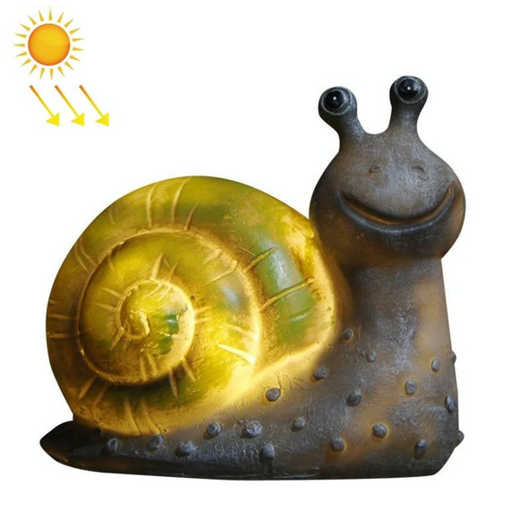 HSR001 Outdoor Solar Animal Resin Lawn Light(Snail)