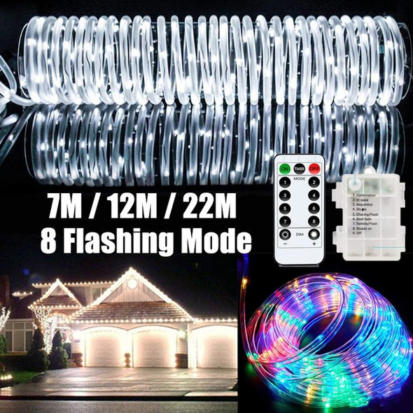 Holiday Party Decoration Tube String Lights LED Garden Decoration Casing Light with Remote Control, Spec: 12m 100 LEDs USB Powered(Warm Light)