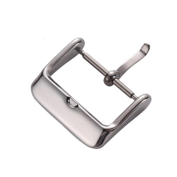 10 PCS IP Plated Stainless Steel Pin Buckle Watch Accessories, Color: Black 18mm