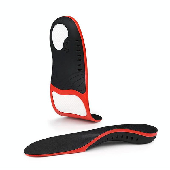 1 Pair 068 Sports Correct Shockproof Massage Arch Of Foot Flatfoot Support Insole Shoe-pad, Size:XL (275-285mm)(Green Orange Mesh Cloth)