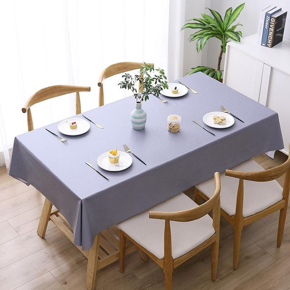 140x180cm Solid Color PVC Waterproof Oil-Proof And Scald-Proof Disposable Tablecloth(Light Gray)