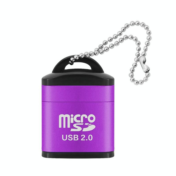 10 PCS 480Mbps Mini Micro SD Card Mobile Phone High-Speed TF Memory Card Reader Computer Car Speaker Card Reader(Purple)