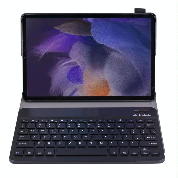 A08 Ultra-thin Bluetooth Keyboard Leatherette Case - Samsung Galaxy Tab A8 2021 SM-X205 / SM-X200(Black)