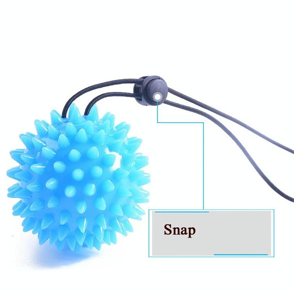 2 PCS TPR Grip Ball Rehabilitation Hemiplegia Stroke Massage Finger Ball, Specification: 6cm With Rope (Gray)