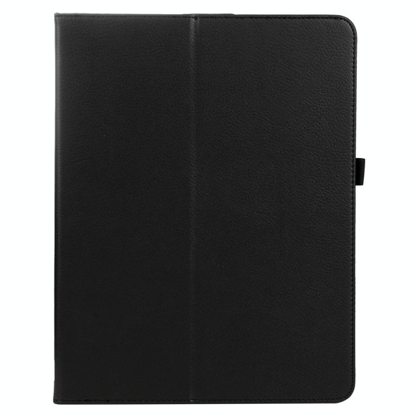 Litchi Texture Solid Color Leather Tablet Case - iPad Pro 12.9 2021 / 2020 / 2018(Black)