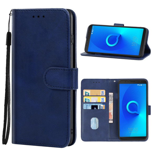 Leather Phone Case - Alcatel 3C(Blue)