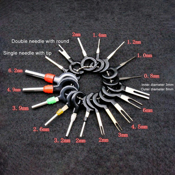 29 in 1 Car Plug Circuit Board Wire Harness Terminal Extraction Pick Connector Crimp Pin Back Needle Remove Tool