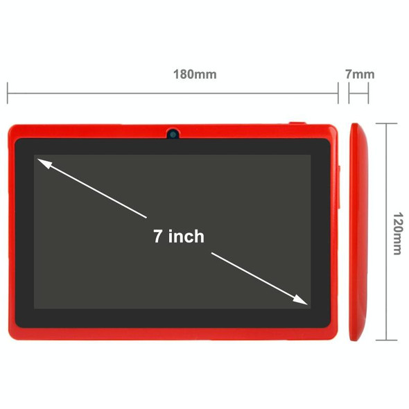 Q88 Tablet PC, 7.0 inch, 1GB+8GB, Android 4.0, 360 Degree Menu Rotate, Allwinner A33 Quad Core up to 1.5GHz, WiFi, Bluetooth(Red)