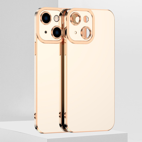 6D Electroplated TPU Phone Case - iPhone 13(White)