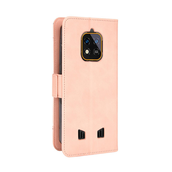 Oukitel WP18 Skin Feel Calf Texture Card Slots Leather Phone Case(Pink)