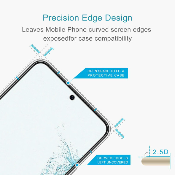 50 PCS 0.18mm 9H 2.5D Tempered Glass Fingerprint Unlock Film - Samsung Galaxy S22 5G