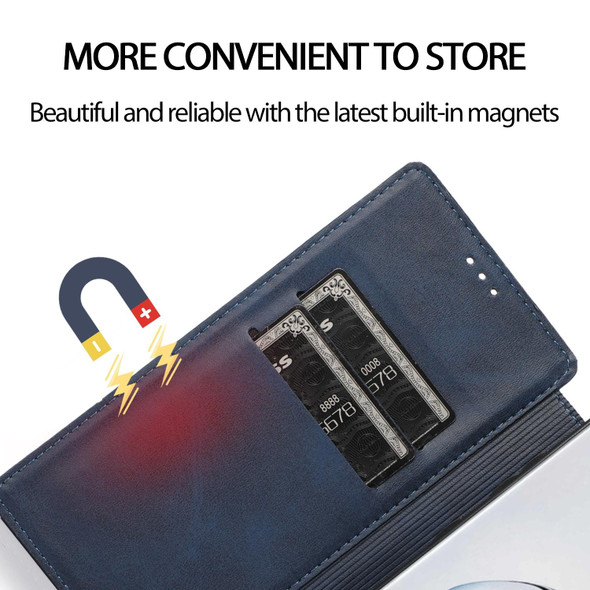 Samsung Galaxy S10 Knight Magnetic Suction Leather Phone Case(Blue)