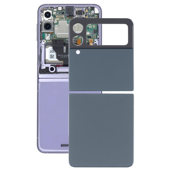 Glass Battery Back Cover for Samsung Galaxy Z Flip3 5G SM-F711B(Green)