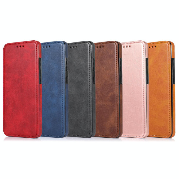 Samsung Galaxy S22+ 5G Knight Magnetic Suction Leather Phone Case(Rose Gold)