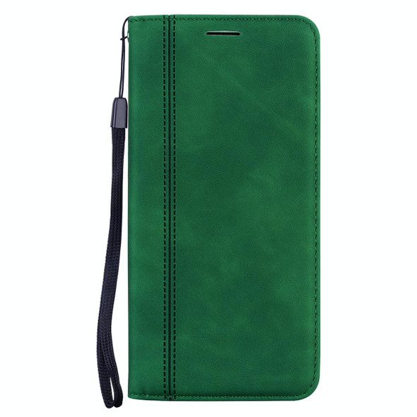 Samsung Galaxy A03 Core Frosted Business Magnetic Flip Leather Phone Case(Green)