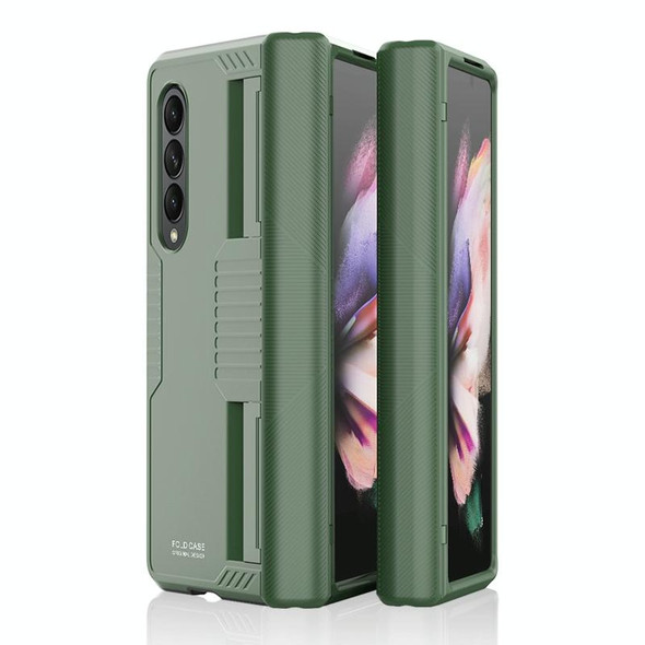 Samsung Galaxy Z Fold3 5G Armor Hinged Shockproof PC + TPU Folding Phone Case(Green)