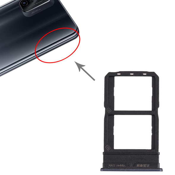 SIM Card Tray + SIM Card Tray for vivo iQOO Neo5 V2055A (Black)