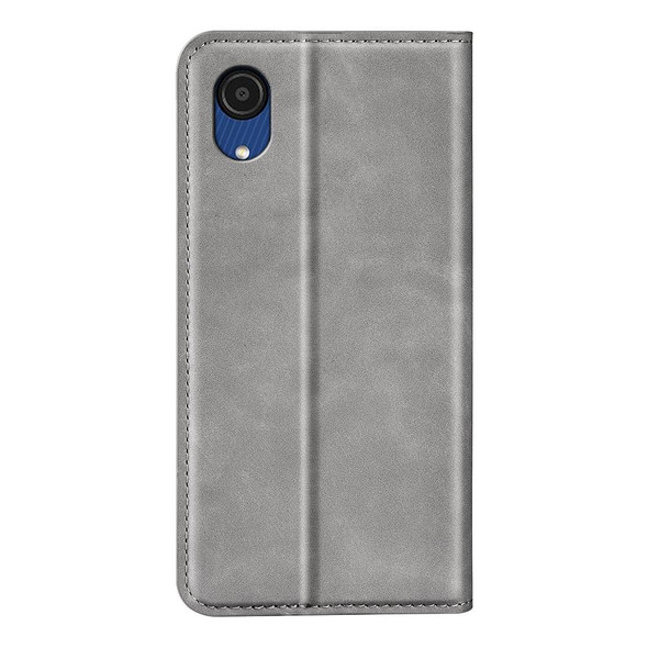 Samsung Galaxy A03 Core Retro-skin Magnetic Leather Case(Grey)