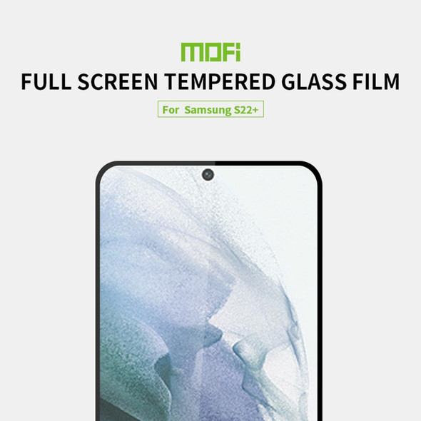 Samsung Galaxy S22+ 5G MOFI 0.18mm Ultra-thin 9H 2.5D Full Screen Tempered Glass Film(Black)