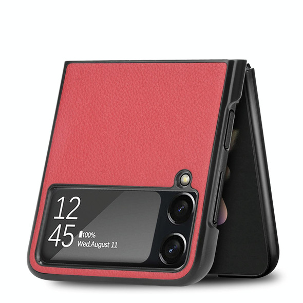 Samsung Galaxy Z Flip3 5G Litchi Texture Phone Case(Red)