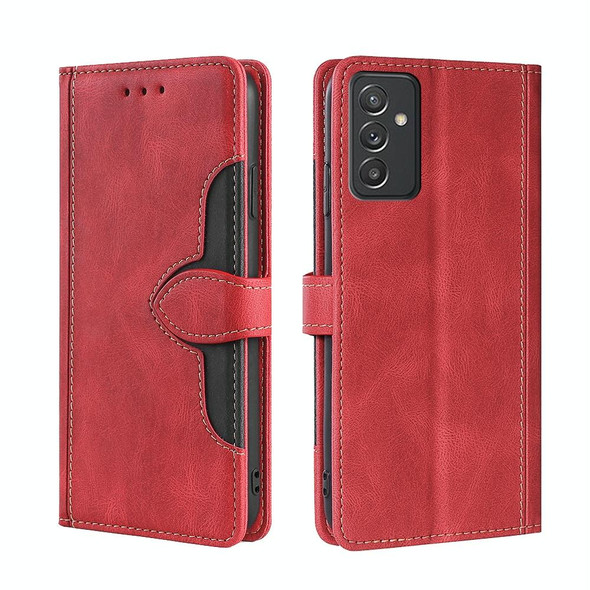 Samsung Galaxy A82 5G / Quantum 2 Skin Feel Straw Hat Magnetic Buckle Horizontal Flip PU Leather Case with Holder & Card Slots & Wallet(Red)