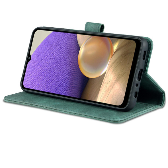 Samsung Galaxy A32 5G AZNS Dream II Skin Feel PU+TPU Horizontal Flip Leather Case with Holder & Card Slots & Wallet(Green)