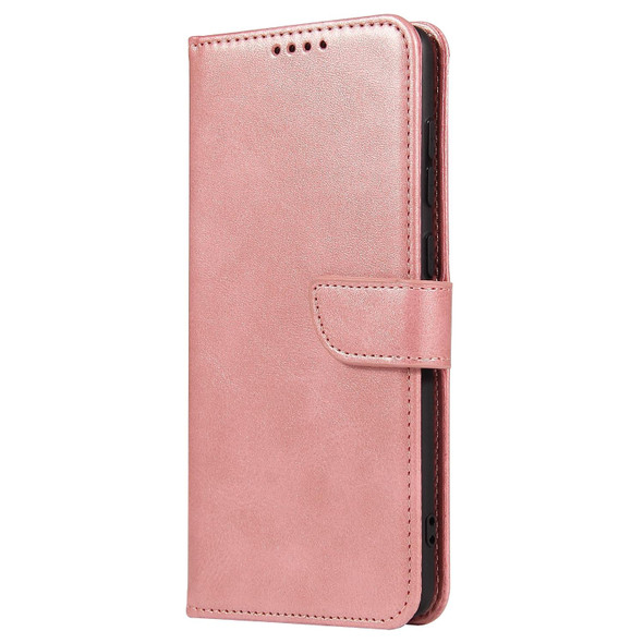 Samsung Galaxy A21s Calf Texture Buckle Horizontal Flip Leather Case with Holder & Card Slots & Wallet(Rose Gold)